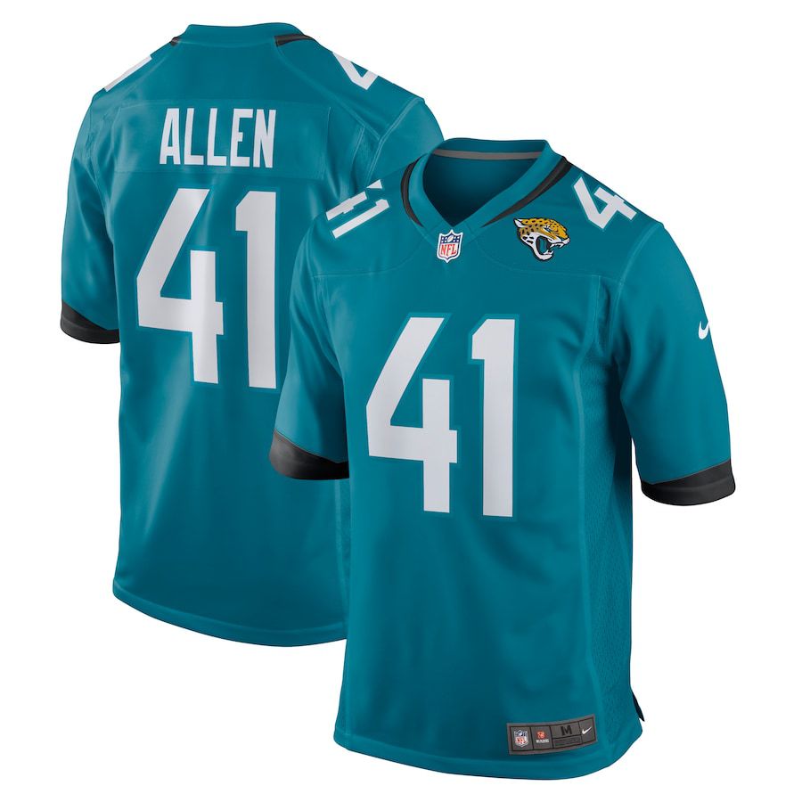 Men Jacksonville Jaguars #41 Josh Allen Nike Green Game NFL Jersey